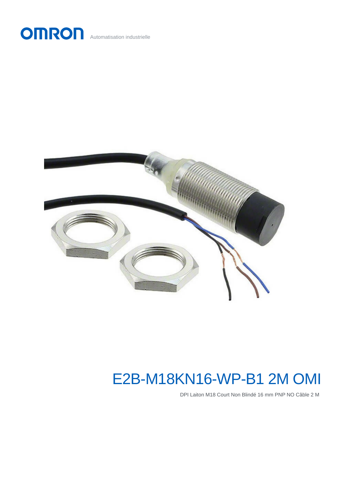 E2B-M18KN16-WP-B1 product reference image; not current-stock, current-lot, original-supply, lead-time or warranty proof
