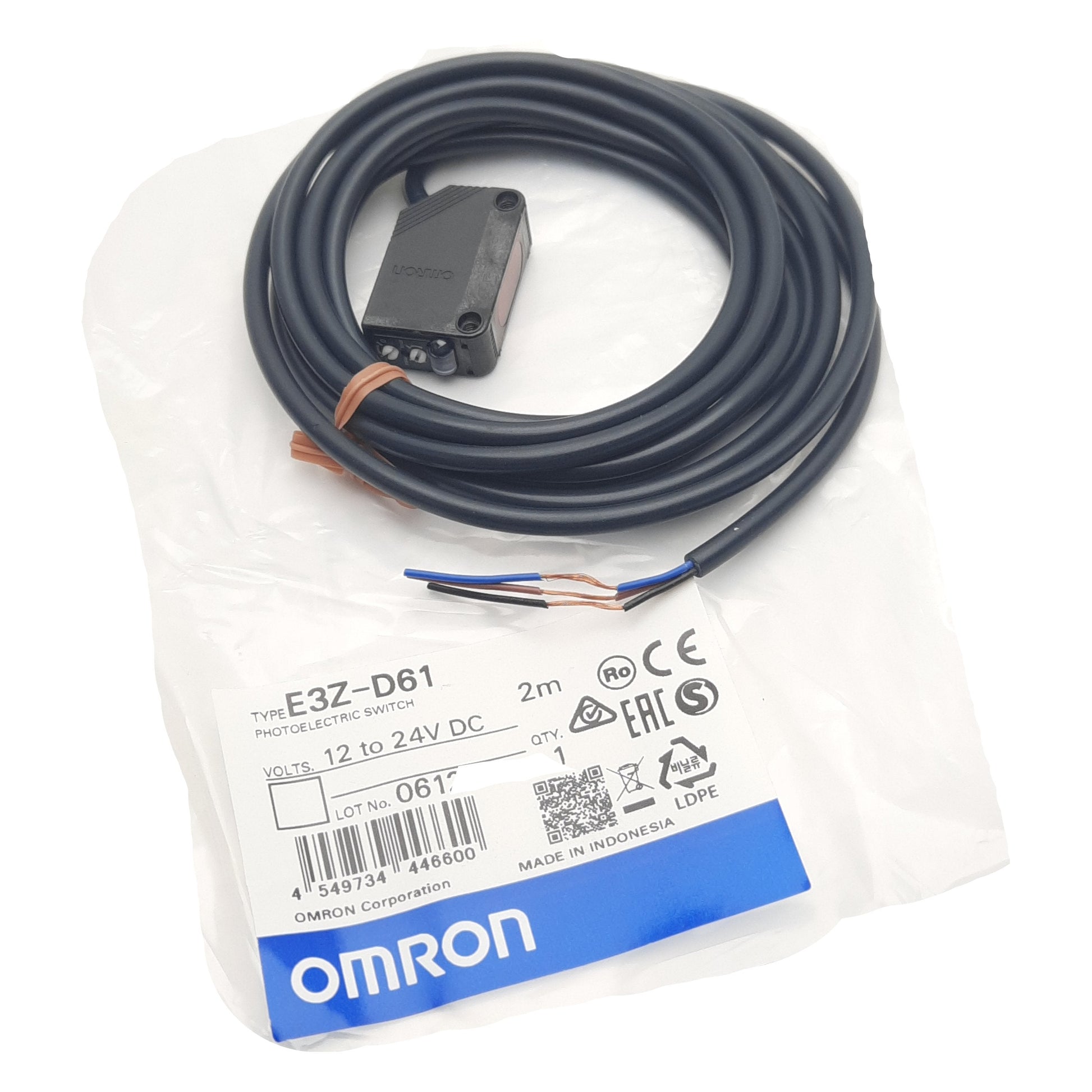 E3Z-D61 product reference image; not current-stock, current-lot, original-supply, lead-time or warranty proof