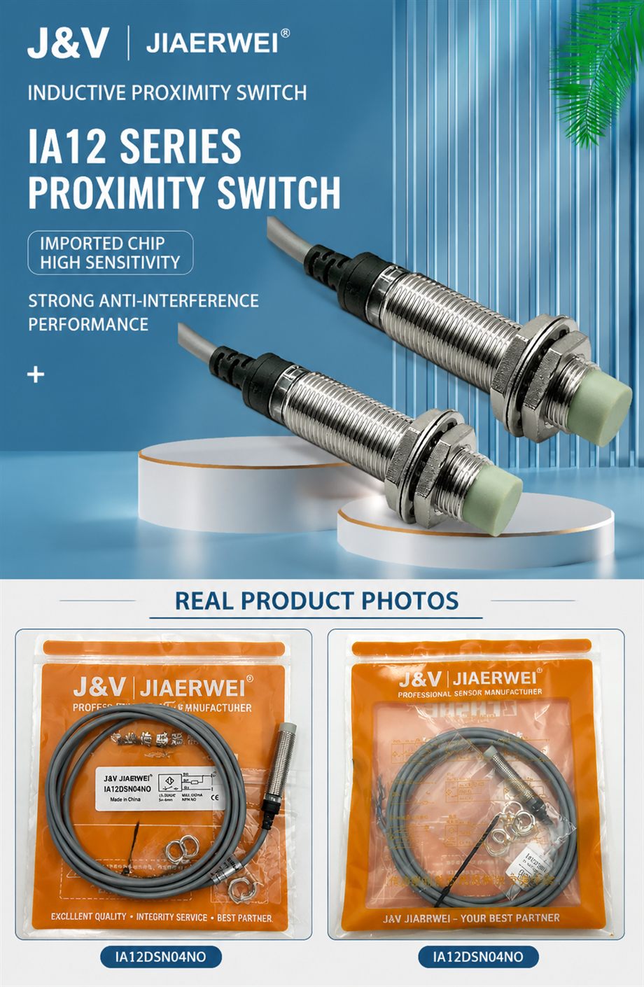 Industrial proximity sensor model replacement proof