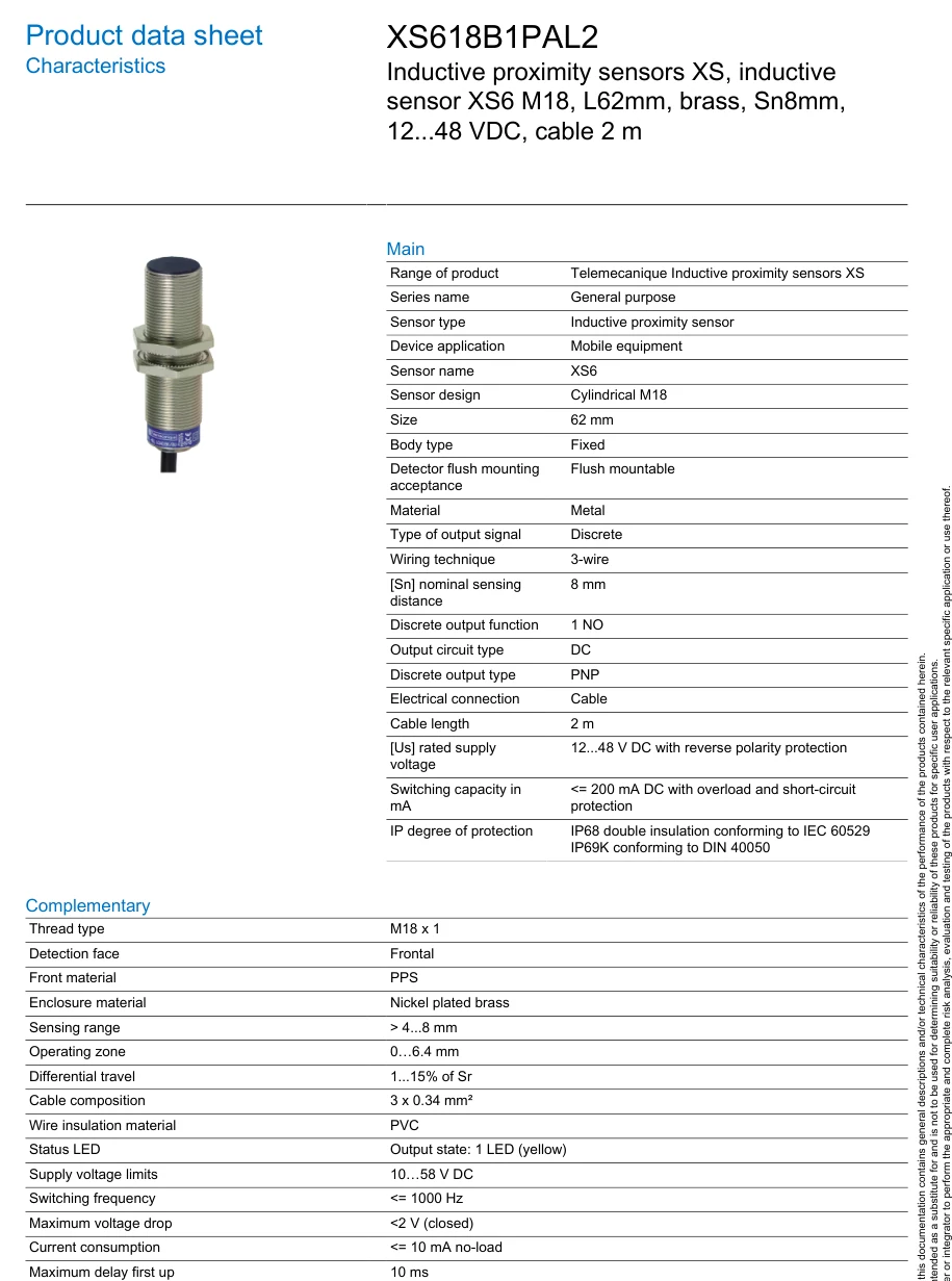 XS618B1PAL2 sourcing reference 1